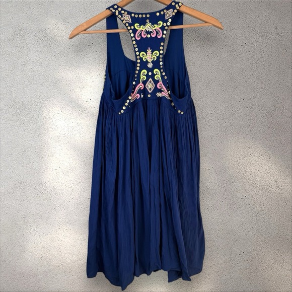 Lilly Pulitzer Women's Embellished Lorna Dress Trapeze Swing Mini Beaded Navy XS - Picture 7 of 8